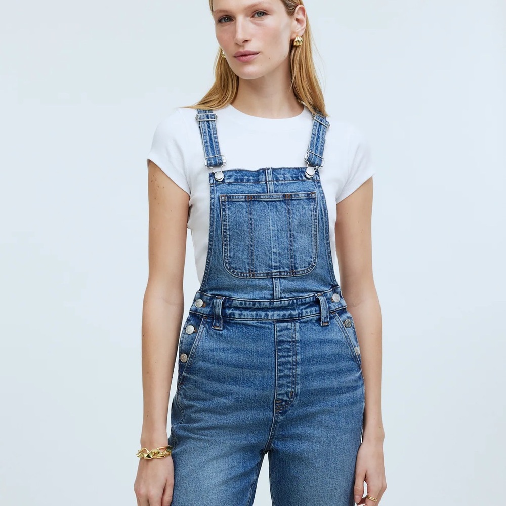 NWT MADEWELL The ‘90s Straight Overalls in Fawnbrook Wash ~ Size 2 - Picture 2 of 6